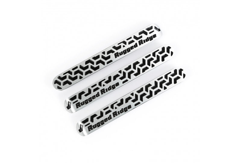 Rugged Ridge 13311.52 Elite Door Handle Inserts, Contrast Tread, 2-Door; 07-17 Jeep Wrangler JK