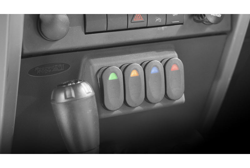 Rugged Ridge 17235.85 Lower Switch Panel Kit; 07-10 Jeep Wrangler JK