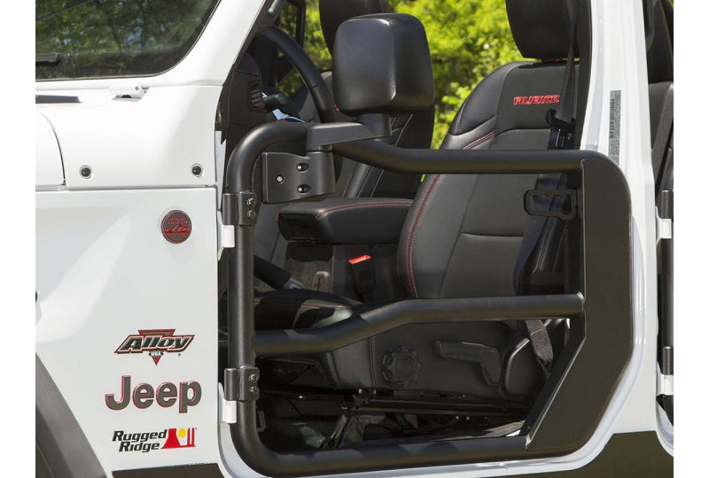 Rugged Ridge 11509.15 Fortis Front Tube Doors w/ Mirrors; Wrangler JL & Gladiator JT