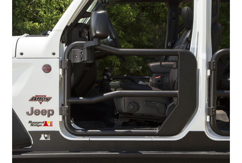 Rugged Ridge 11509.15 Fortis Front Tube Doors w/ Mirrors; Wrangler JL & Gladiator JT