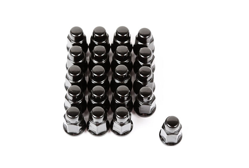 Rugged Ridge Wheel Lug Nut - Set of 20, Black, 1/2-20; Wrangler JK