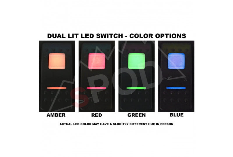 sPOD SourceLT LED Switch Panel; '07-'08 Wrangler JK - Red