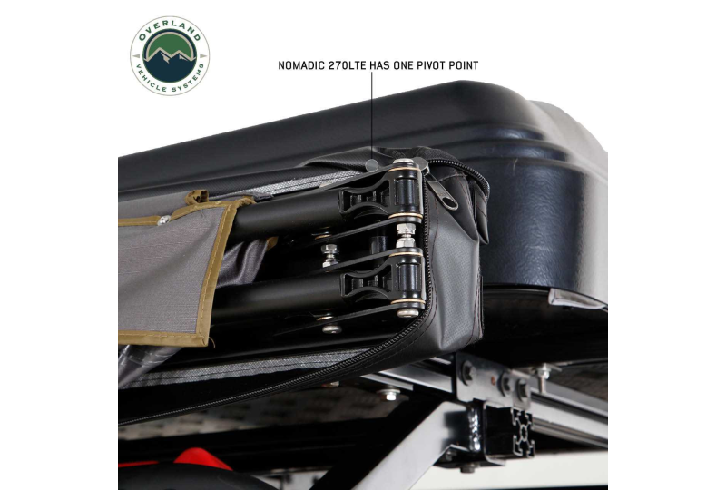 OVS HD Nomadic 270 LTE Awning - Driver, Grey/Green