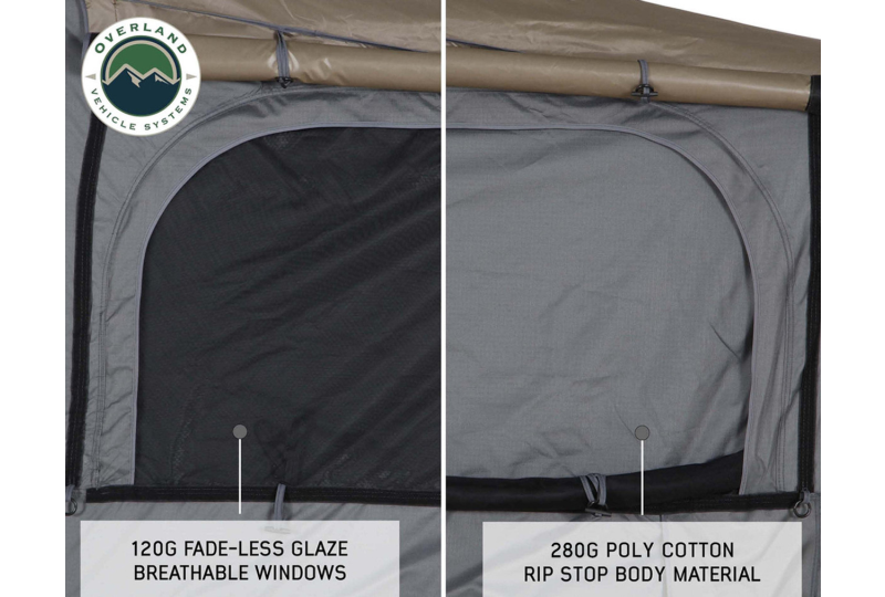 OVS Bushveld 4 - 4-Person Grey Tent, Green Rainfly