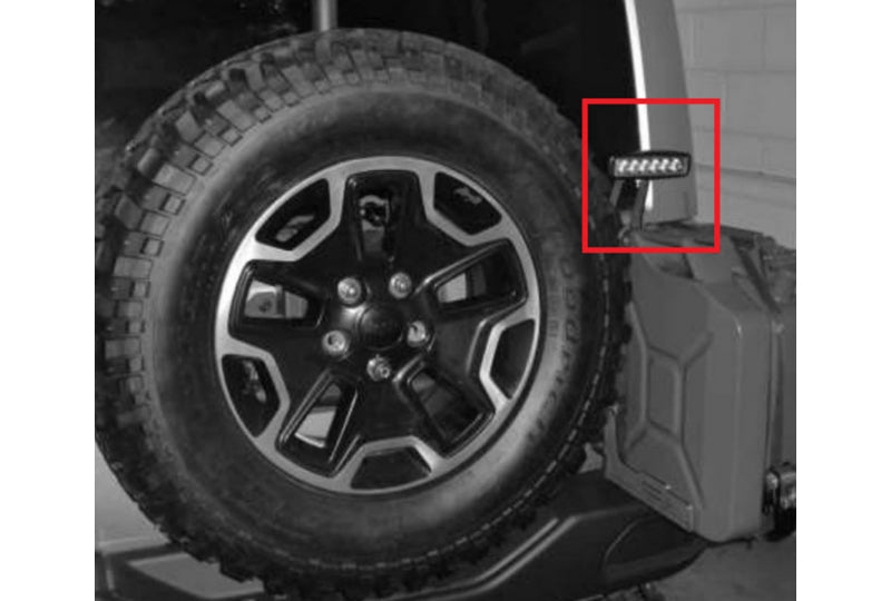 Maximus-3 Side LED Backup Light Bracket for Maximus-3 Tire Carrier