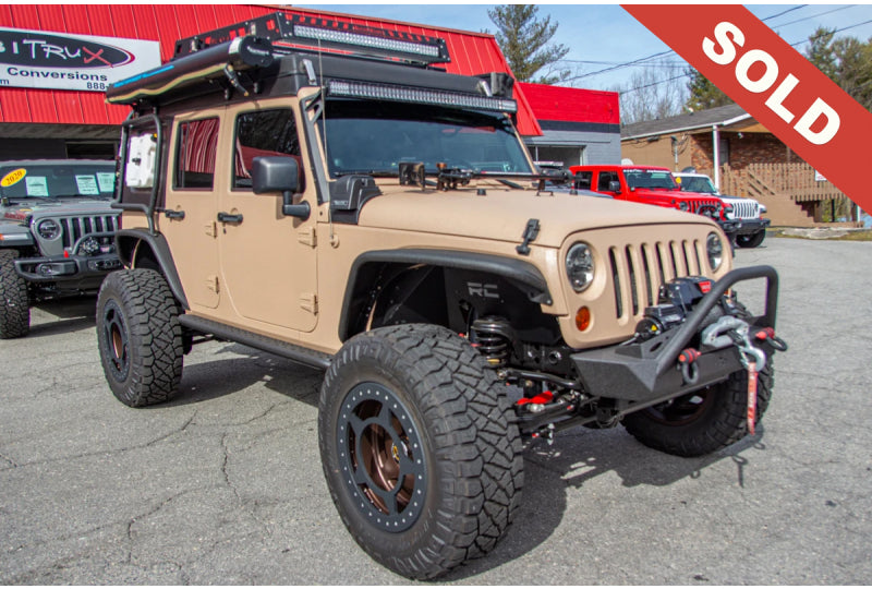 2012 Jeep Wrangler Unlimited Rubicon HEMI Line-X Tan - SOLD