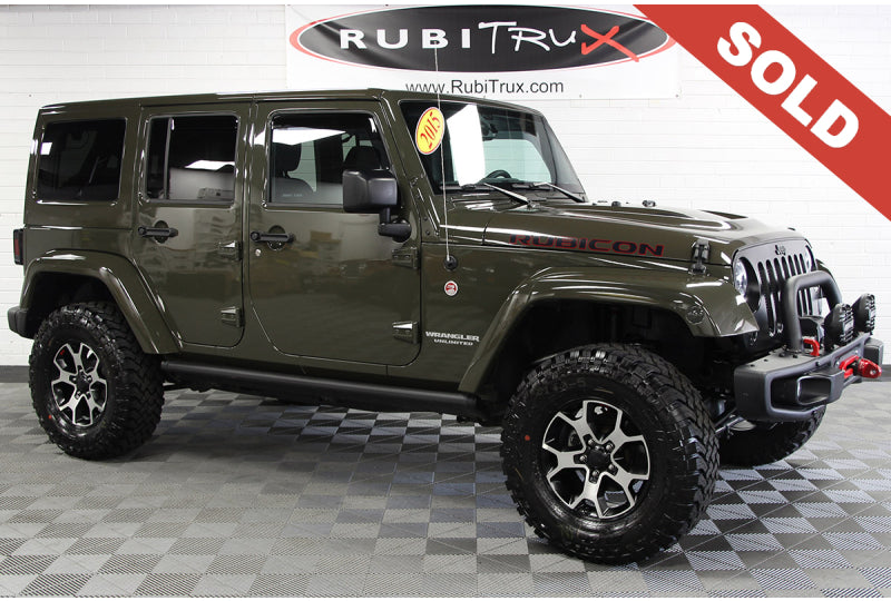 2015 Jeep Wrangler Rubicon Unlimited Hard Rock Tank Green - SOLD