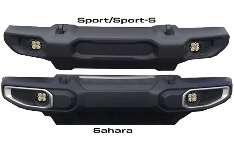 Baja Designs Squadron-R Fog Pocket Kit; Wrangler JL & Gladiator JT w/ Steel Bumper Group