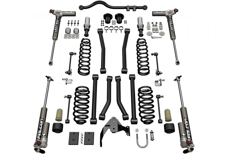 TeraFlex 1313033 3 ST3 Suspension Lift Kit w/ 3.3 Falcon Fast Adjust Piggyback Shocks; 07-18 Wrangler JK Unlimited