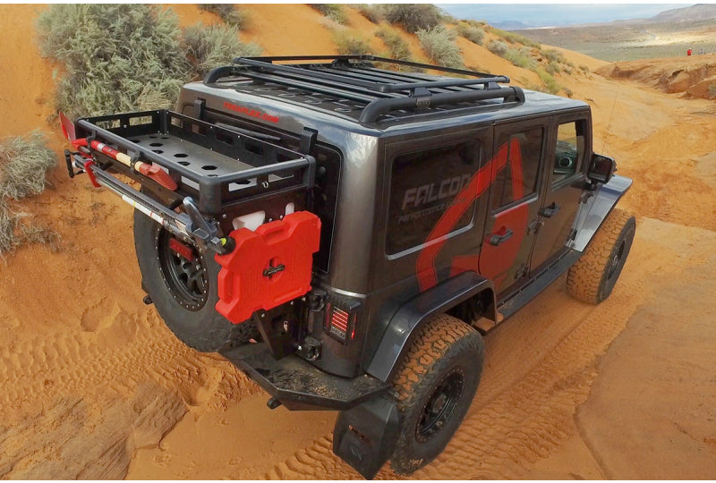 07-18 Wrangler JK Alta Cargo Rack Black Rails TeraFlex