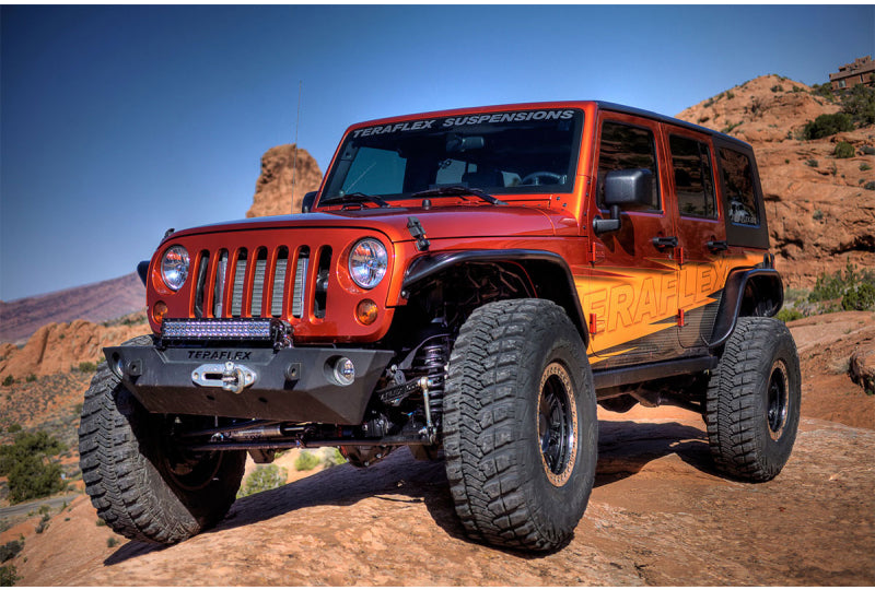 07-18 Wrangler JK RockGuard Epic Front Bumper Offset Drum Winch TeraFlex