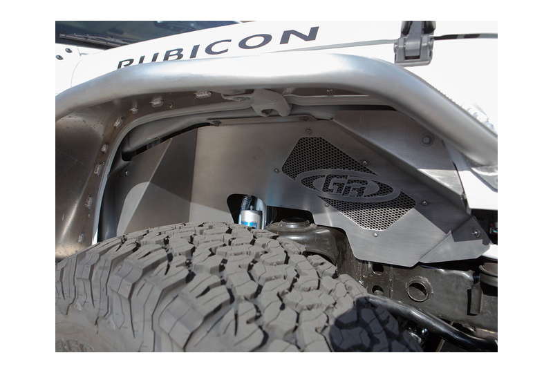 Genright Front Inner Fenders (Black); Wrangler JK/JKU