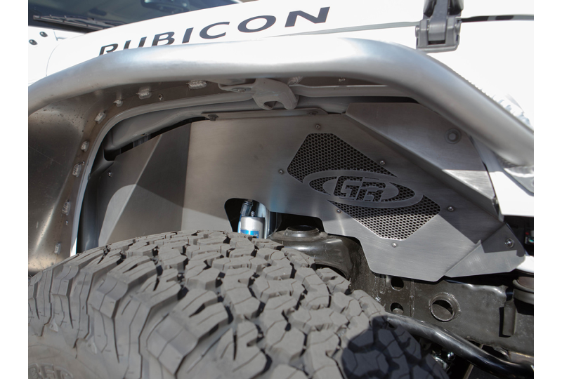 Genright Front Inner Fenders (Silver); Wrangler JK
