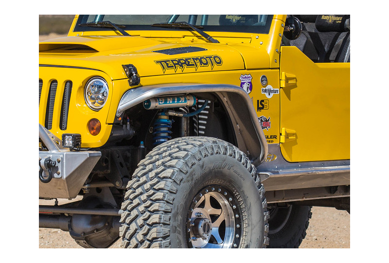 GenRight Flare Front Tube Fenders; Wrangler JK Unlimited