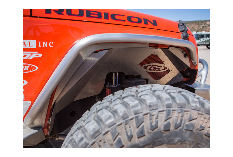 Genright Front Inner Fenders (Silver); Wrangler JK