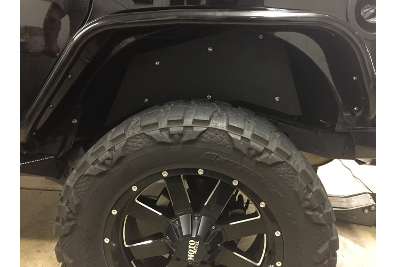 GenRight Aluminum Rear Inner Fenders; Wrangler JK