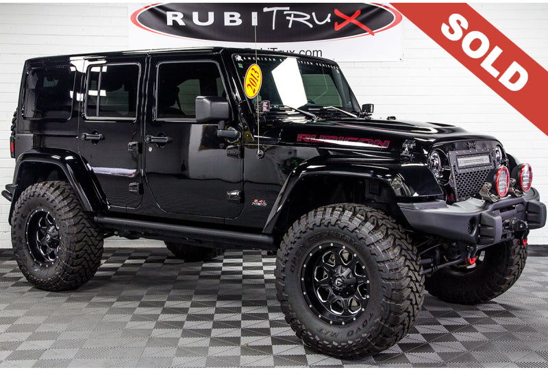 2013 Jeep Wrangler Rubicon Unlimited HEMI AEV JK 350 Conversion Black - SOLD