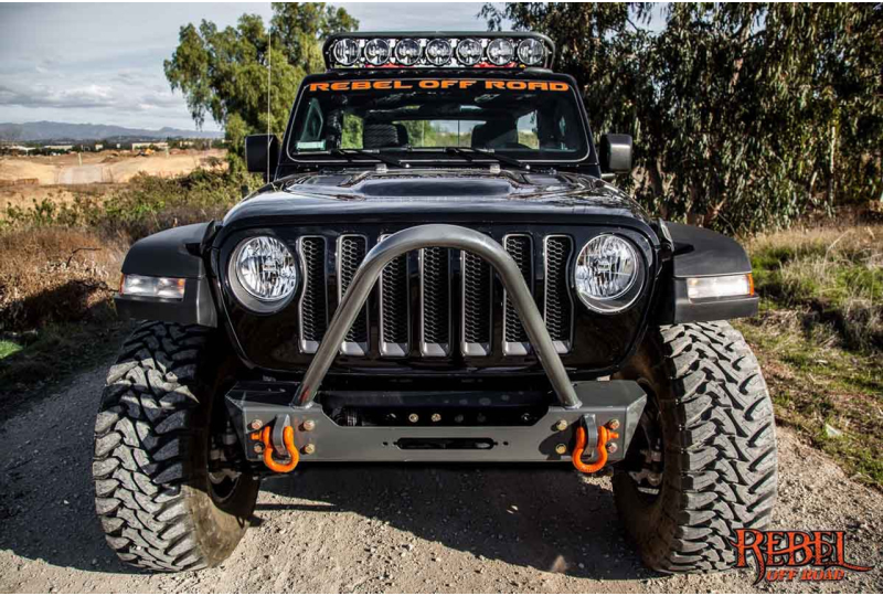 GenRight ULTRA Clearance Front Bumper w/Boulder Stinger; Wrangler JL & Gladiator JT