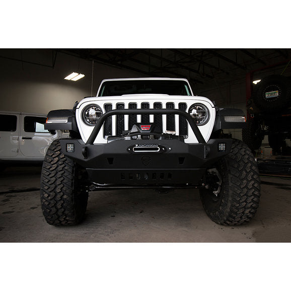 JCR Offroad Crusader Front Bumper with Grille Guard for Jeep Wrangler JL & Gladiator JT
