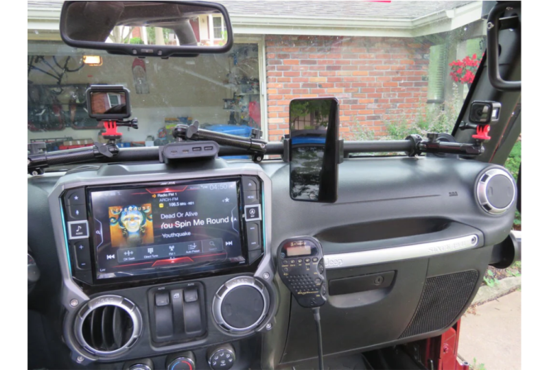 Vector Alpine E-dock w/O OEM Dash Head Unit; Wrangler JK