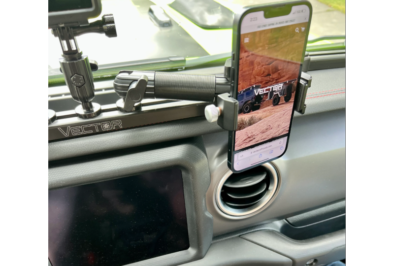 Vector Phone Mount Pack For 1" Tube E-dock Short Arm