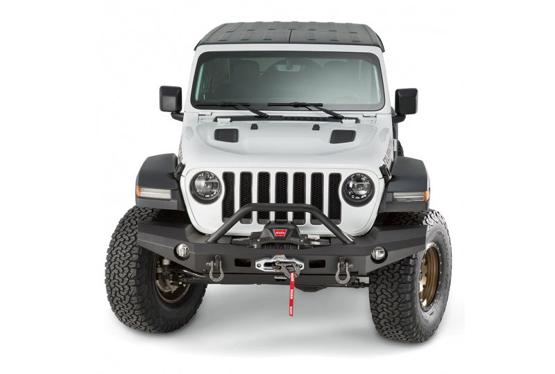 WARN 101337 Elite Full Width Front Bumper w/ Grille Guard; Wrangler JL, Gladiator JT