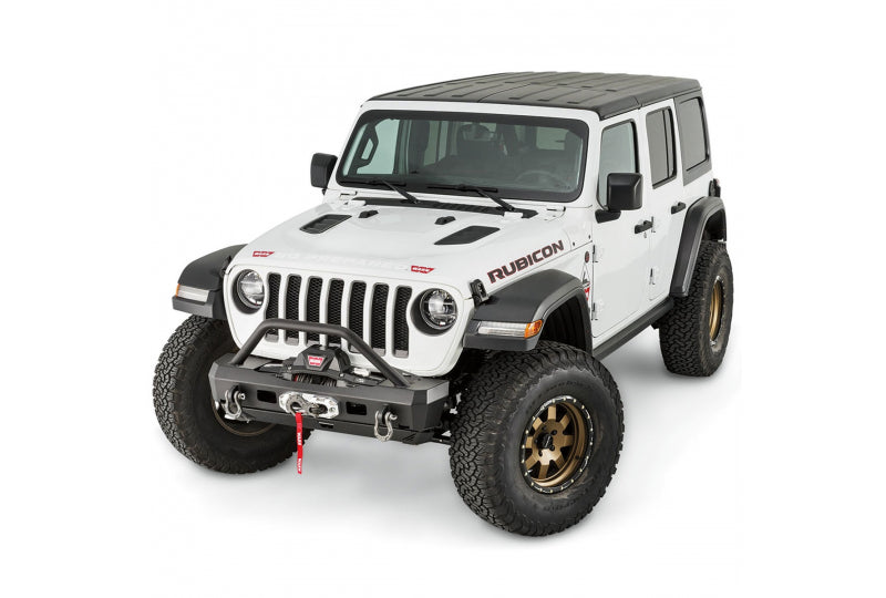 WARN 101330 Elite Stubby Front Bumper w/ Grille Guard; Wrangler JL, Gladiator JT