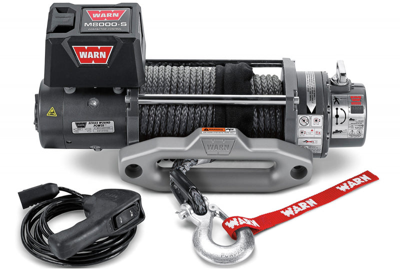 Warn 87800 M8000s - 8000 Pound Synthetic Rope Winch
