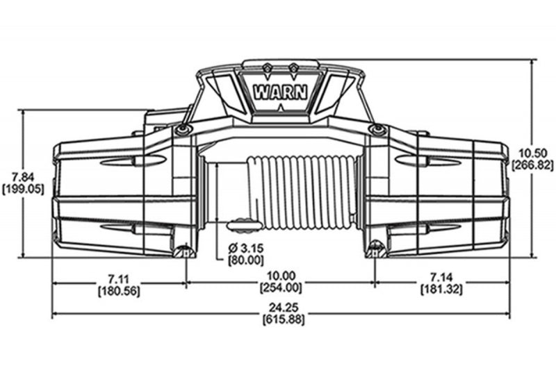 Warn 92810 Zeon 10 Platinum Size Drawing