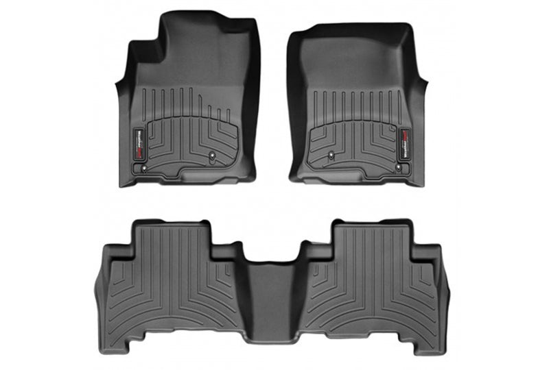 WeatherTech Wrangler JLU 4 Door DigitalFit Front / Rear FloorLiner Combo Black 441313-1-2