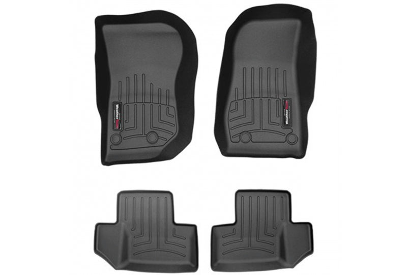 WeatherTech DigitalFit Front/Rear Floor Liner Combo | 44105-1-2 | Black Wrangler JK 2 Door