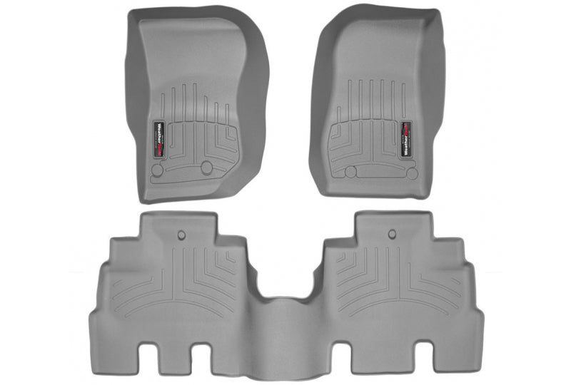 WeatherTech Front & Rear Floor Liner Combo in Gray, 465731 & 465732; '14-'18 Wrangler JK (4 Door)