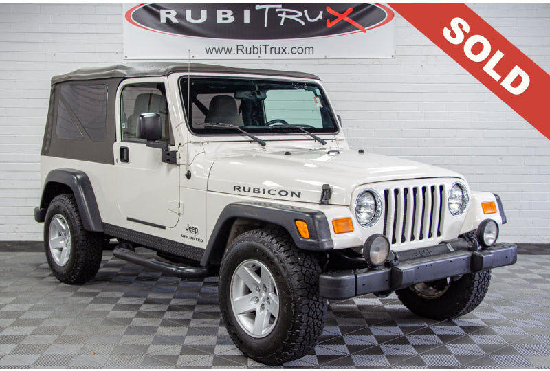 Pre-Owned 2005 Wrangler TJ Unlimited Rubicon Stone White - SOLD