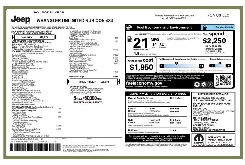 2021 Jeep Wrangler JL Unlimited Rubicon Hydro Blue - SOLD