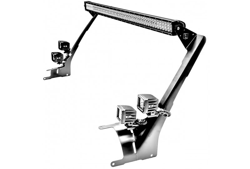 ZROADZ 50" Single Row Straight LED Light Bar w/ 4 Pods Mount; Wrangler JL & Gladiator JT
